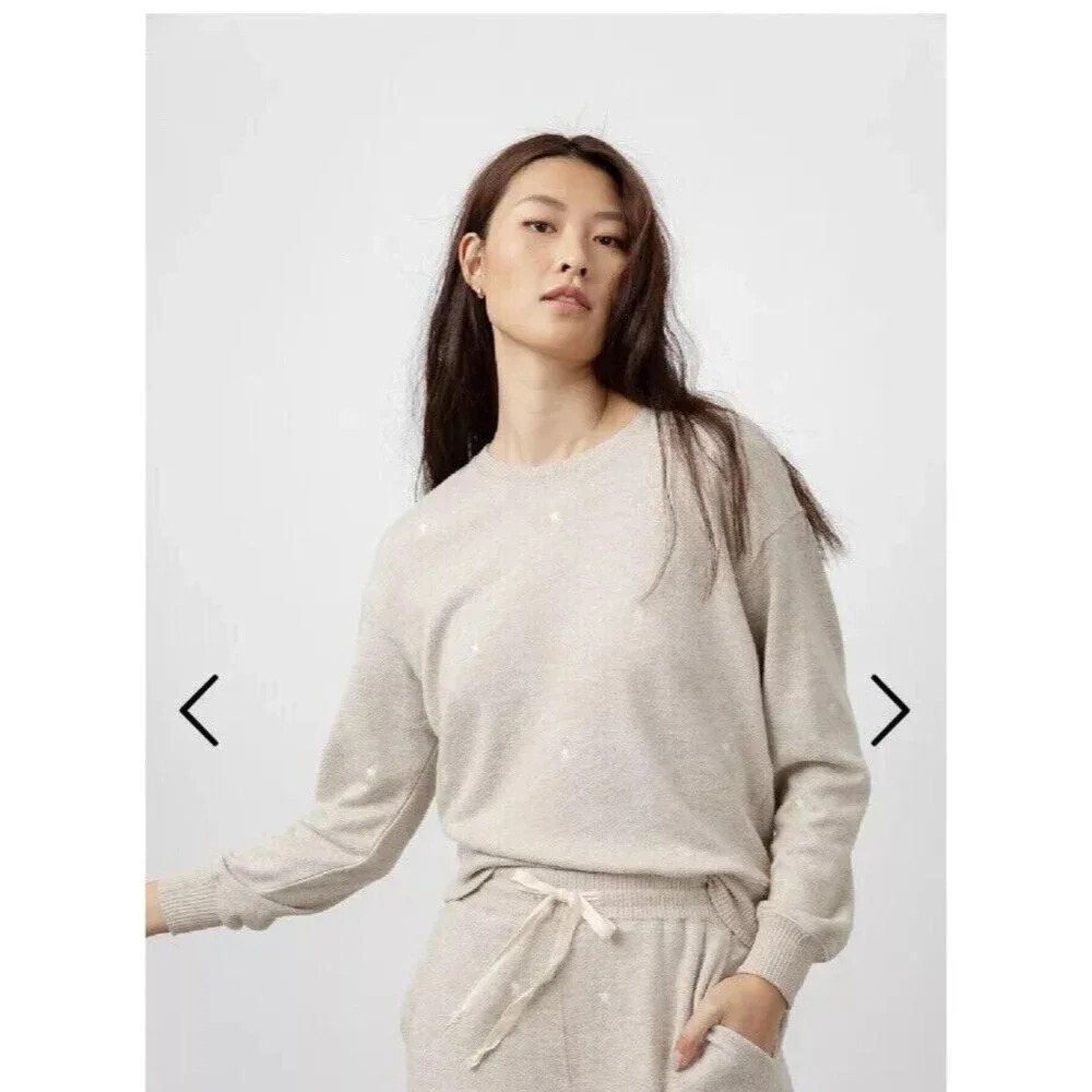 Rails | Ramona Oatmeal Heather Star Embroidered Sweatshirt